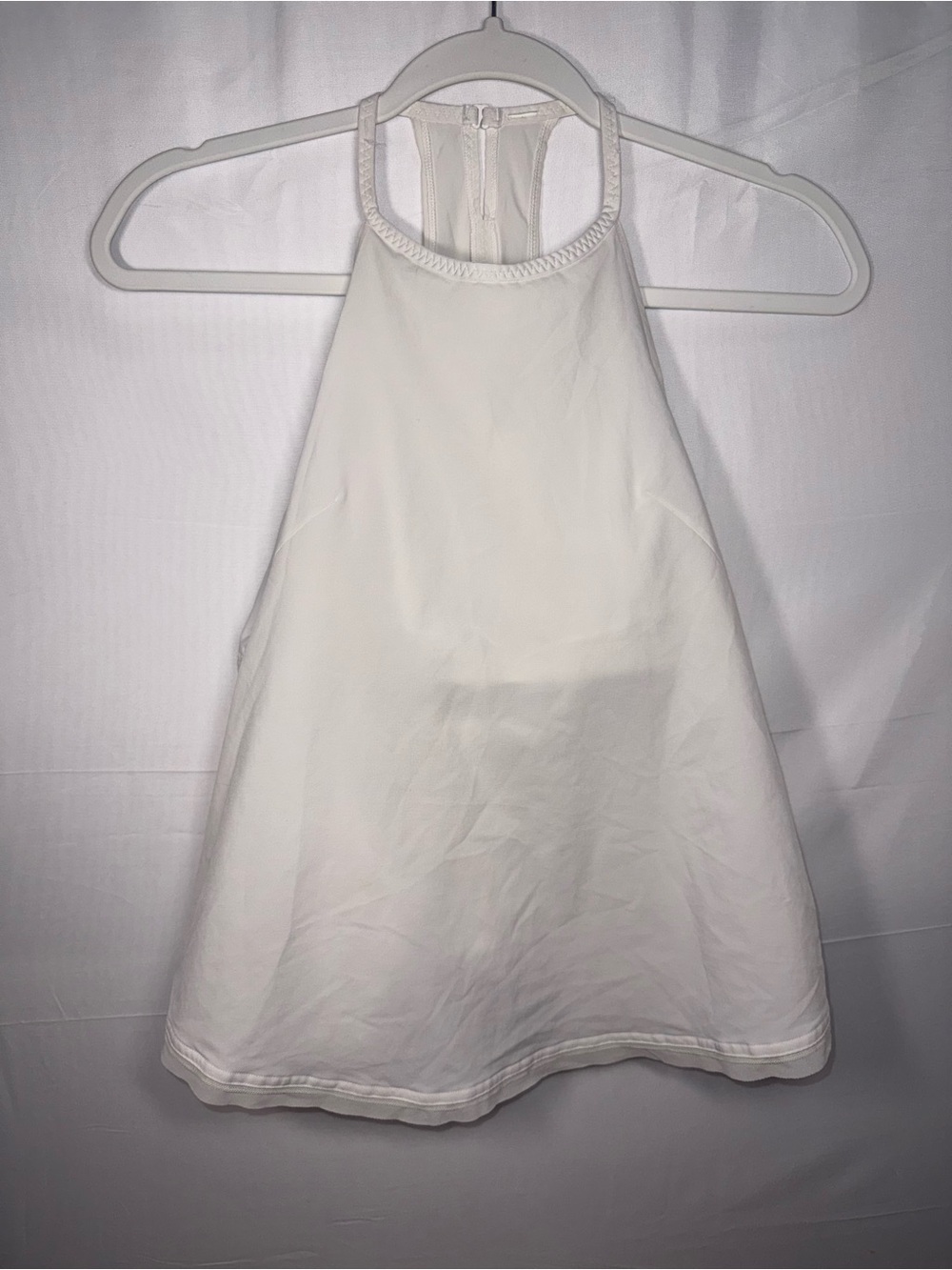 Lululemon Women White/Beige Halter Tank Top with Built in Bra Size 6 /S